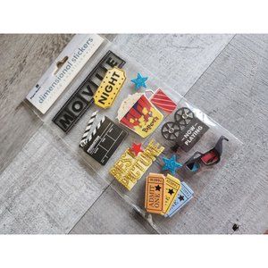 Movie Theater Stickers Paper House Dimensional Scrapbook Embellishments NEW #48